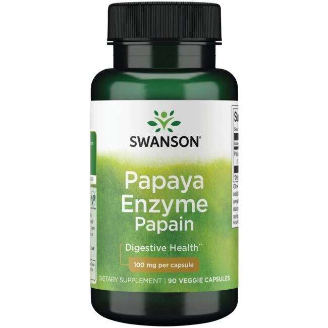 Papaya Enzyme Papain, 100mg - 90 vcaps-