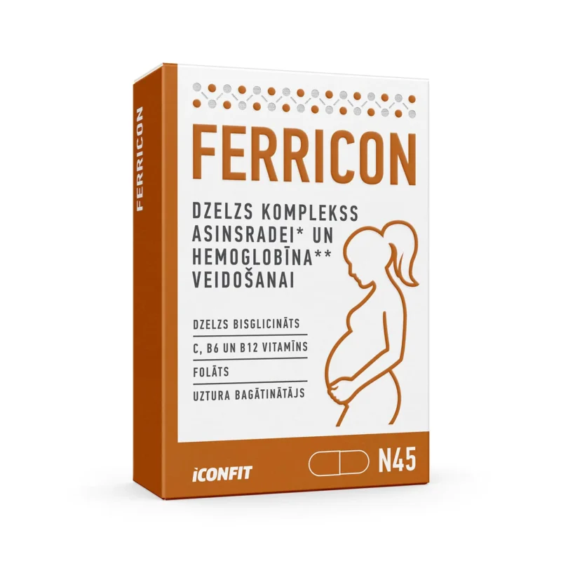 ICONFIT Ferricon, Dzelzs (45 kapsulas)