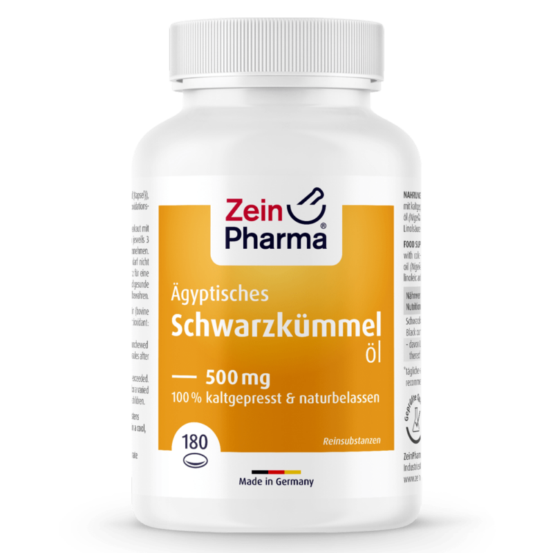 ZeinPharma melno ķimeņu sēklu eļļa 500 mg - 180 kapsulas
