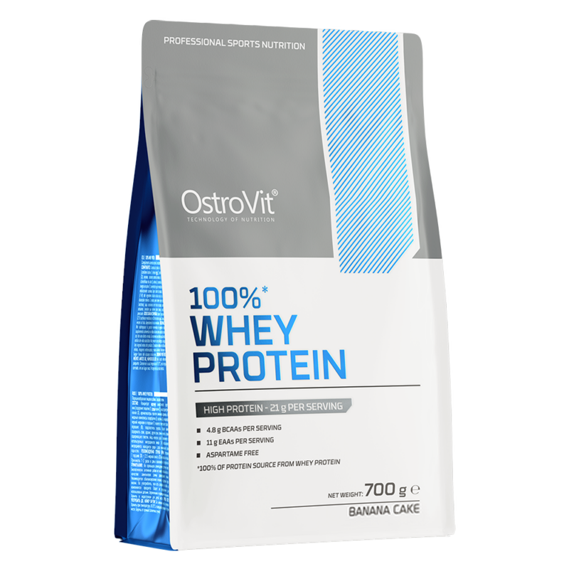 OstroVit 100% Whey Protein, proteīns - 700 g banānu