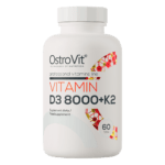 OstroVit Vitamīns D3 8000 IU + K2 60 - tabletes