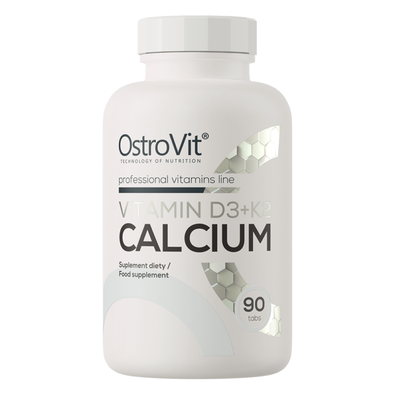 OstroVit Calcium / Kalcijs, Vitamīni D3 un K2 - 90 tabletes