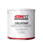 ICONFIT Micronised Creatine Monohydrate / Kreatīna Monohidrāts, Dzērveņu - 300g