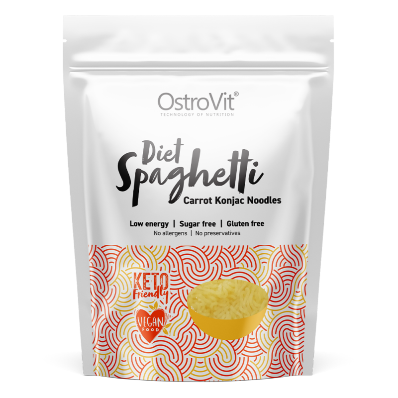 OstroVit Diet Spaghetti Konjaka Nūdeles ar Burkāniem – 400 g