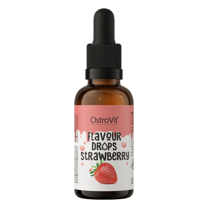 OstroVit Flavour Drops Zemeņu - 30 ml