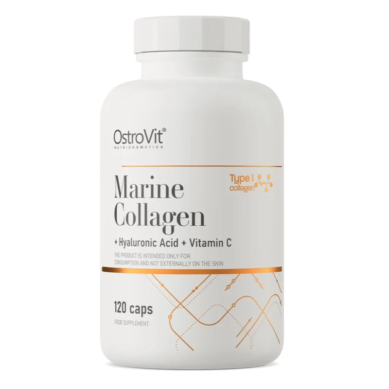 OstroVit Marine Collagen + Hyaluronic Acid + Vitamin C - 120 kapsulas