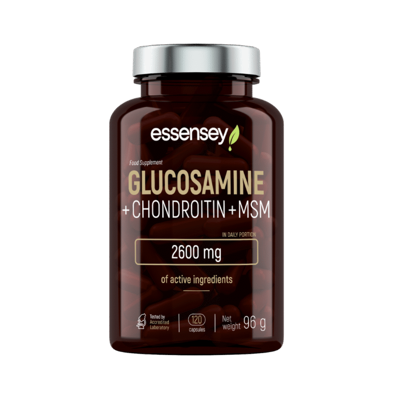Essensey Glikozamīns + hondroitīns + MSM locītavu veselībai - 120 kapsulas